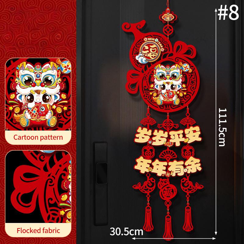 Lunar  Horse Year Wall Hanging Pendant  Spring Festival Decorations 2026 Chinese New New Year Hanging Ornament Room Decor