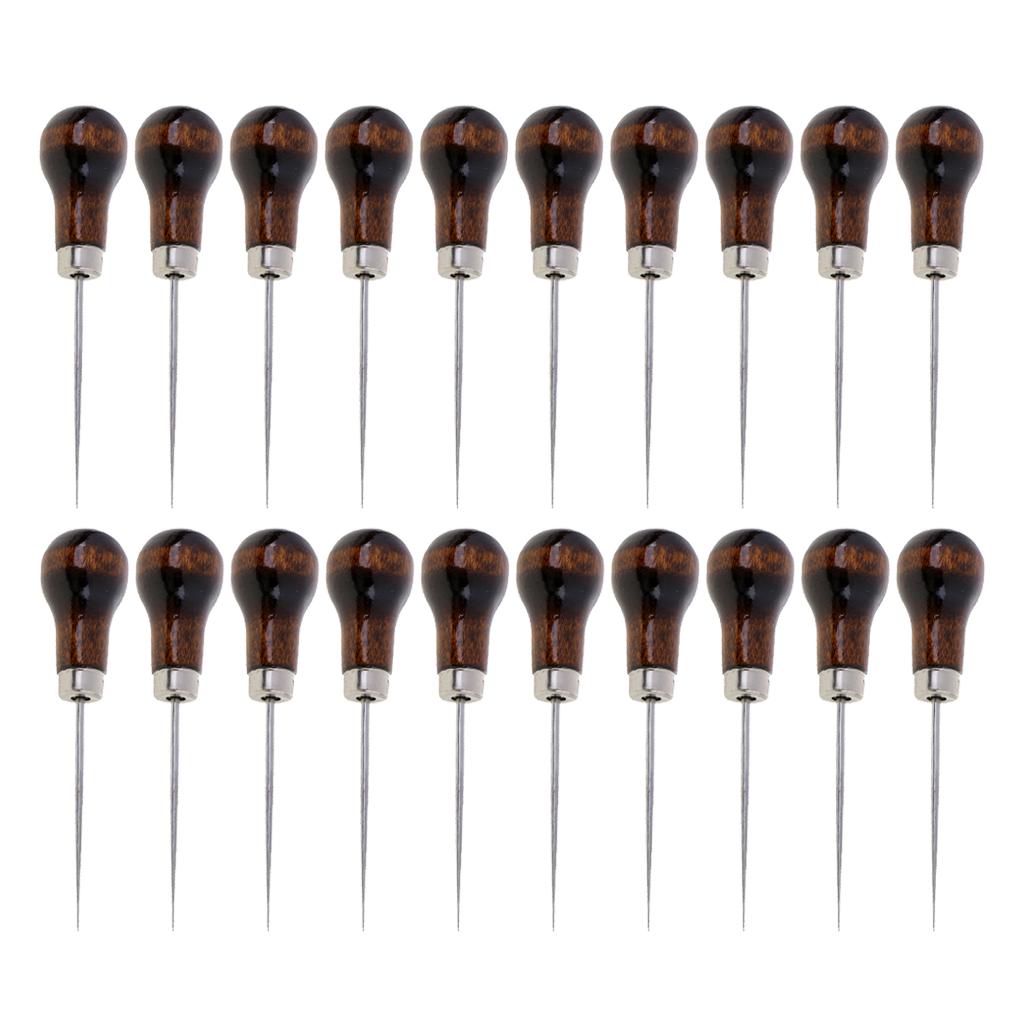 20 Leather Craft Scratch Awl Tool Pin Sewing Punch Stitching