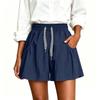 Damen Plus Size Sommer-Skort mit Taschen - Locker sitzender, leichter, lässiger Rock mit Shorts