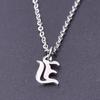 2pcs Stainless Steel Initial Necklace For Men Women Chain Old English Pendant 26 Letters Statement Necklaces Jewelry Couple Gift