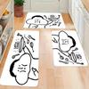 1 Piece Kitchen Carpet Cute Cartoon Floor Mat Living Room Rug Bedroom Rug Entrance Mat Washable Non-Slip Carpet Room Decor