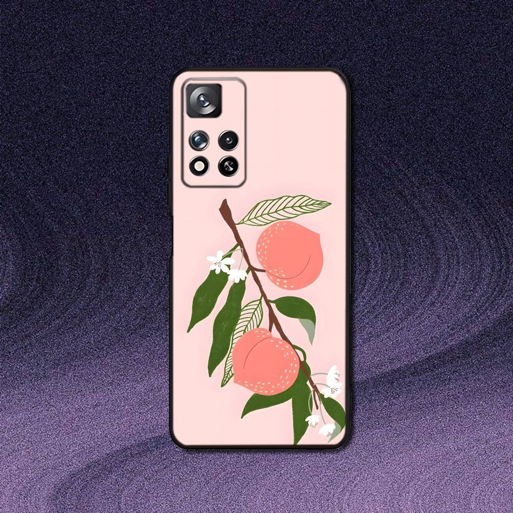 

Peach Peachy Cute Phone Case For Samsung S10,S21,FE,S21,Note 20,10 S25,S24,S23,Ultra,S9,S22,Plus Soft Silicone Black Cover Samsung S24ULTRA