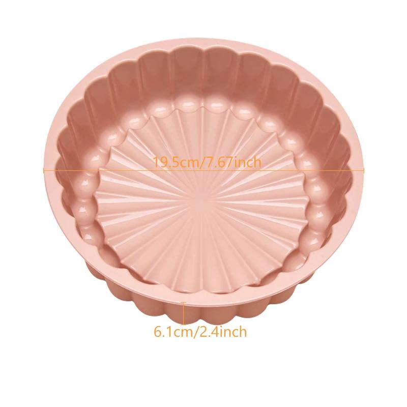 Silicone Round Cake Mold 8 Inch Silicone Cake Pan For Baking Charlotte Cake Pan Baking Strawberry Shortcake Cake Mold DIY Cactus
