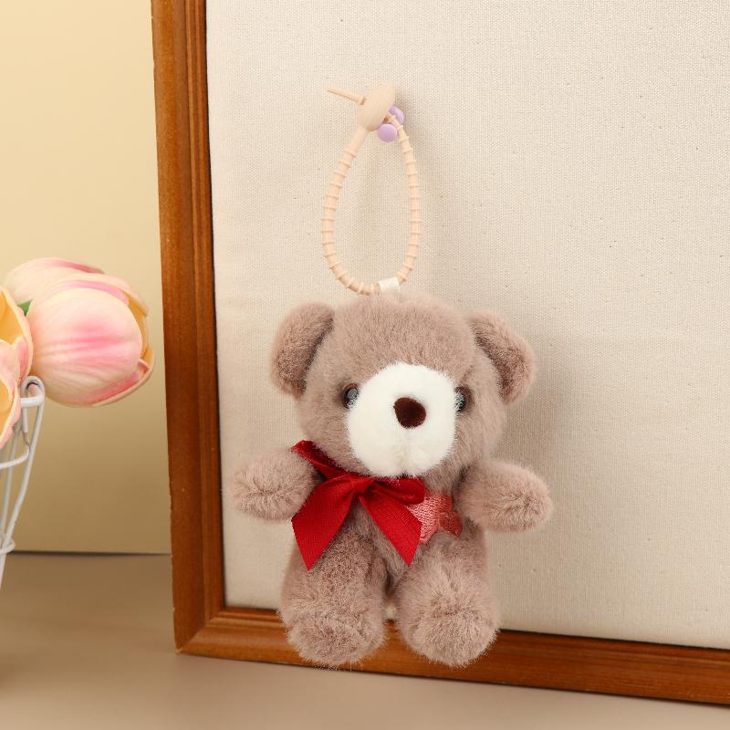 Cute Overalls Bear Bear Plush Pendant Couple Hanging Accessories Cartoon Bear Bag Charm Decor Gift