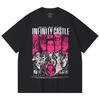 230 Gsm 100% Cotton Demon Slayer V89 Infinity Castle Print Unisex Heavy Cotton T Shirt