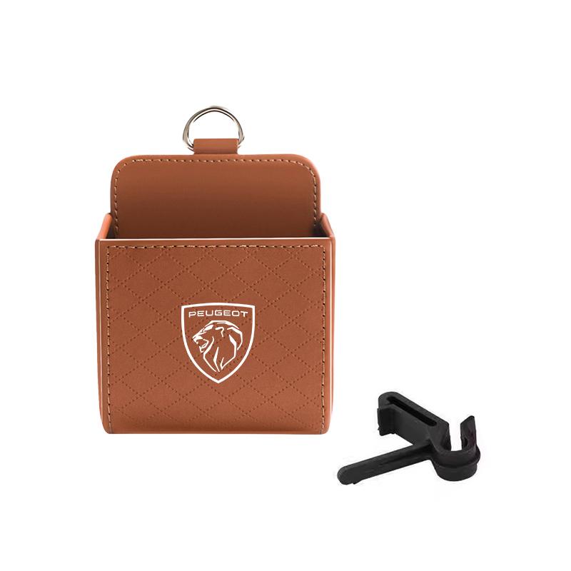 Car Badge Air Outlet Storage Box Phone Glasses l Organizer For Peugeot 5008 408 308 Landtrek 208 2008 3008 Rifter 508 301 108 608