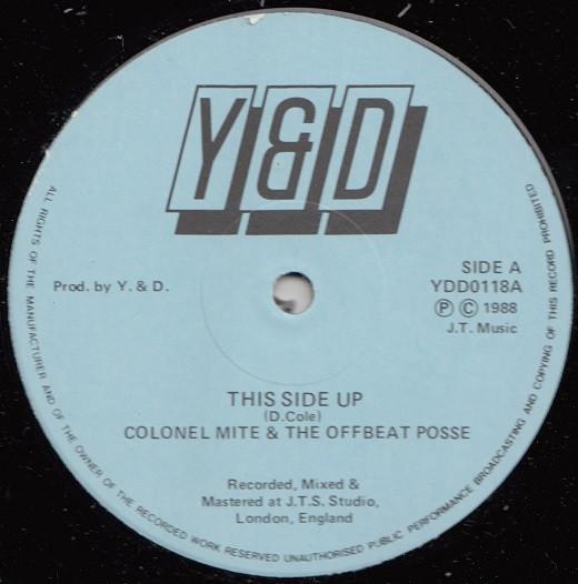 

12-дюймовая пластинка COLONEL MITE THE OFFBEAT POSSE Этой стороной вверх Stamina YDD0118 Y D 1988 Великобритания Регги Ска Даб Б/у
