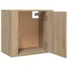 Wall Mounted Nightstands Set of 2 Sonoma Oak Finish 50 x 30 x 47 cm