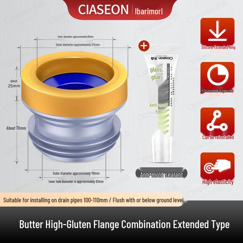 Thickened Anti-Odor Toilet Seal Ring - Universal Waterproof Flange Accessory