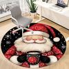 1PC Christmas Santa Office Round Area Rug, Mat Suitable For Office, Under Office Chairs Bedroom Living Room Home Decor, Room Deco