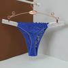 Crystal Rhinestone Thong Mid Waist Mesh Briefs Breathable Lace Flower Panties  Girl