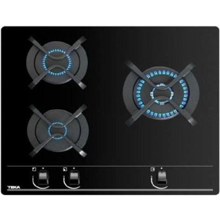 TECHSALES R&eacute;chaud &agrave; gaz - Teka - GBC 63010 - 60 cm - 3 Feux - S&eacute;curit&eacute; par termopar int&eacute;gr&eacute;