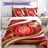Girona FC Printed 3PCS Bedding Set Breathable Duvet Cover with Pillowcases Decorative Bed Linen for Bedroom Home