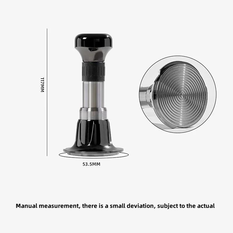 51/53/58mm Coffee Tamper Constant Pressure Calibrated Spring  Coffee Powder Press Threaded Bottom Espresso Distribution Tool