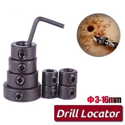 Anneau de limitation de foret 3-16 mm, anneau de positionnement de foret hélicoïdal, accessoires d'outils en gros, anneau de limitation de profondeur de perçage pour le travail du bois