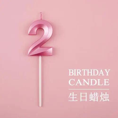 New 0 1 2 3 4 5 6 7 8 9 Cake Topper Kids Girls Boys Baby Party Supplies Colorful Decoration Wedding Birthday Number Cake Candles