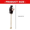 Stick Horse Plush Hobby Horse on a Stick with Wood Wheels Realistic Horse Neighing and Galloping Sounds for Kids