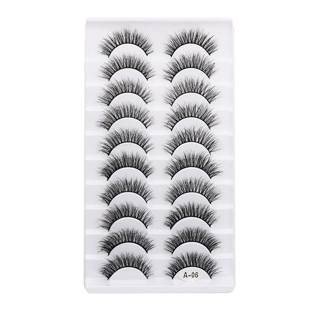 Thick Long False Eyelashes Fluffy Wispies Lashes Beauty Makeup Eyelashes Extension Tools  Woman