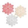 Snowflake Hollow PVC Bronzing Table Mat Mug For Coffee Tables Tableware Cup Pads Christmas Decoration Kitchen Accessories