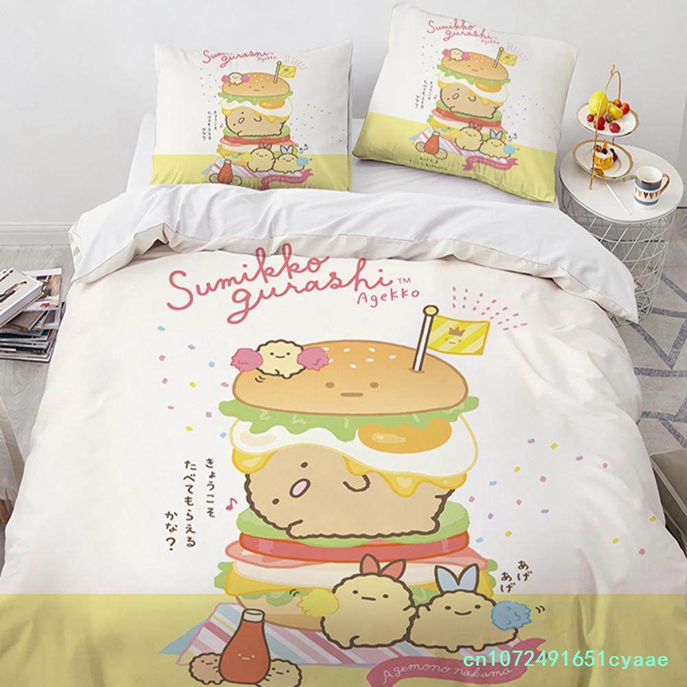 Cartone Animato Giapponese Sumikko Gurashi Anime Set Biancheria da Letto Kawaii Carino Sumikkogurashis Copripiumino Coperta Federa Matrimoniale King
