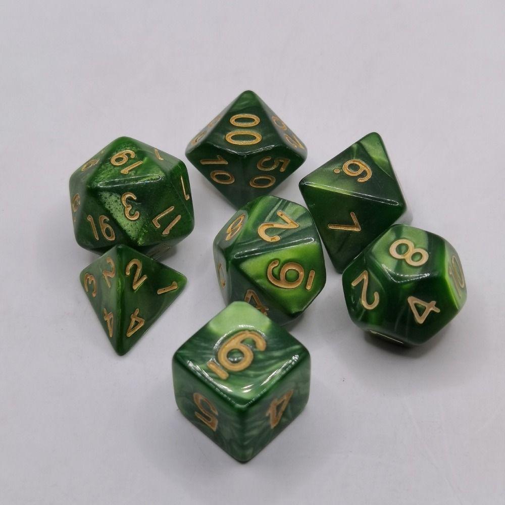 7Pcs/set 7-Die DND Dice Multifacetado Jogo de Mesa D4 D6 D8 D10 D12 D20 Jogo de Dados Jogo de Festa Acrílico Poliédrico Dados TRPG DND