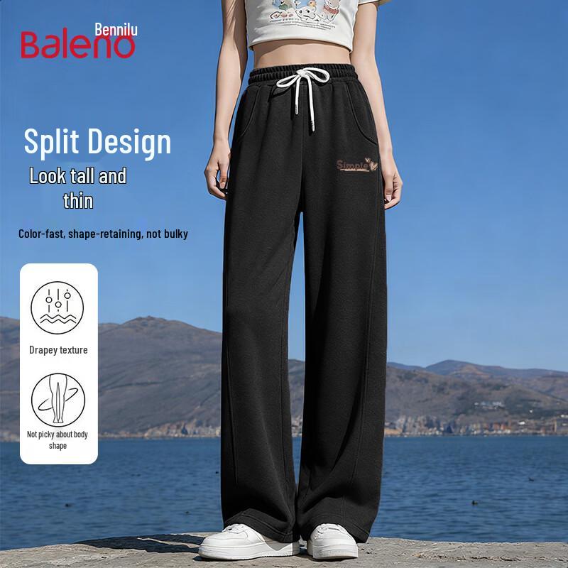 Baleno Women's 2026 Spring High-Waist Straight-Leg Casual Pants