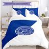 Set Lenzuola Stampato 3 Pezzi Portsmouth FC Traspirante Copripiumino con Federe Biancheria da Letto Decorativa per Camera da Letto Casa