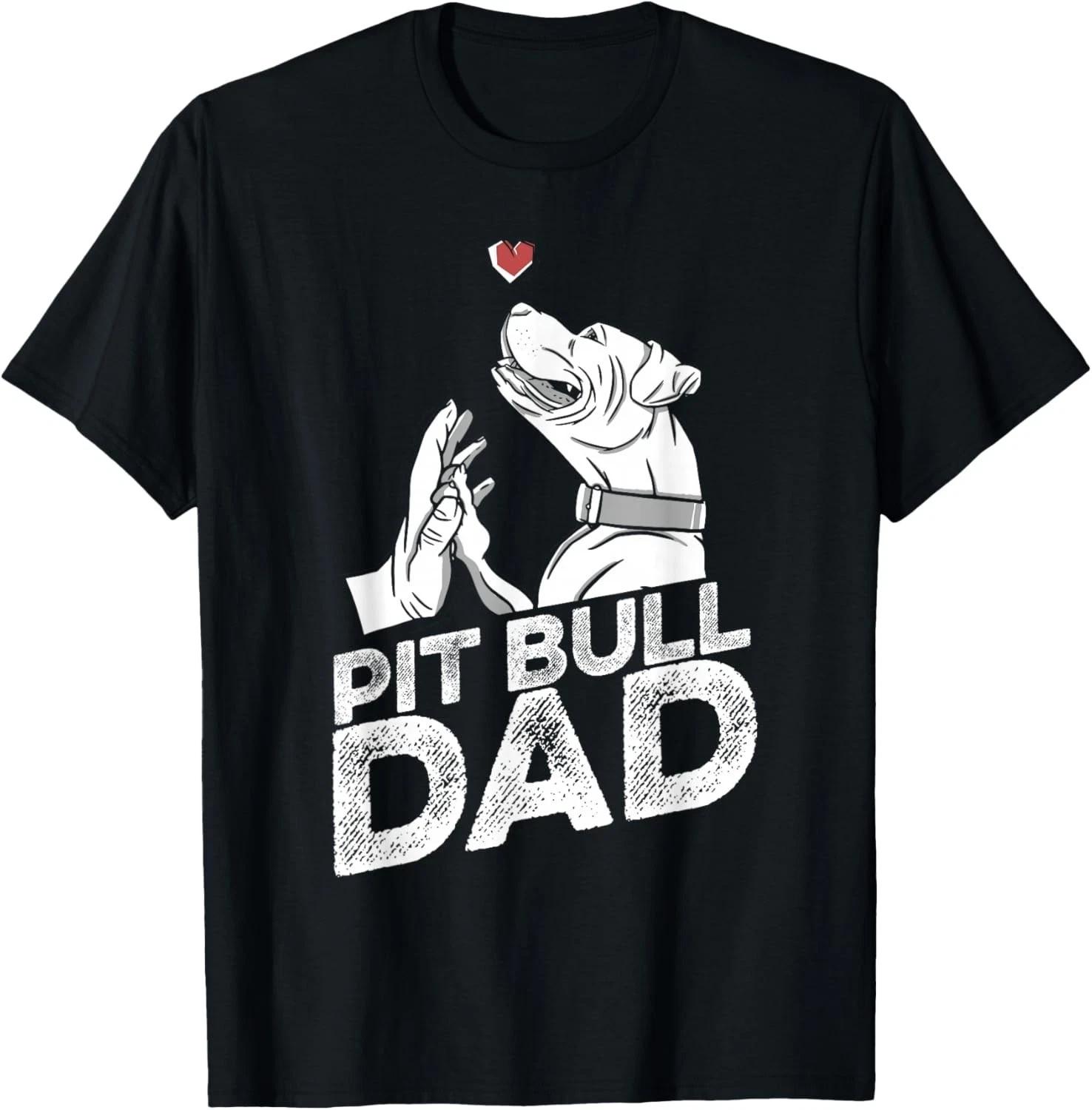 Funny Pitbull Father Dog Father Dog - Dog Breed Pitbull Gift Unisex T-Shirt M
