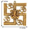 Lord Ganesha On Om Swastik Metal Golden Wall Hanging