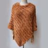 2022 Autumn/Winter Handmade Real Rabbit Fur Knit Triangle Shawl & Women's Pullover Cloak