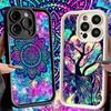 Phone Case for iPhone 17 Air 16E 15 16 Pro Max Mandala Sunflower Dreamy Style Cover 14 Plus 13 12 Mini Soft Shell Silicone Funda