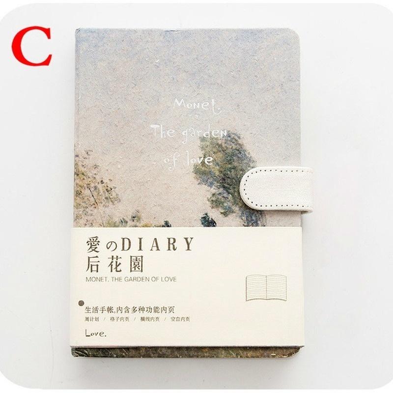 Kawaii Vintage Flower Notebook Journal Diary Weekly Planner Organizer Paper Notepad A5 Four Inner Pages