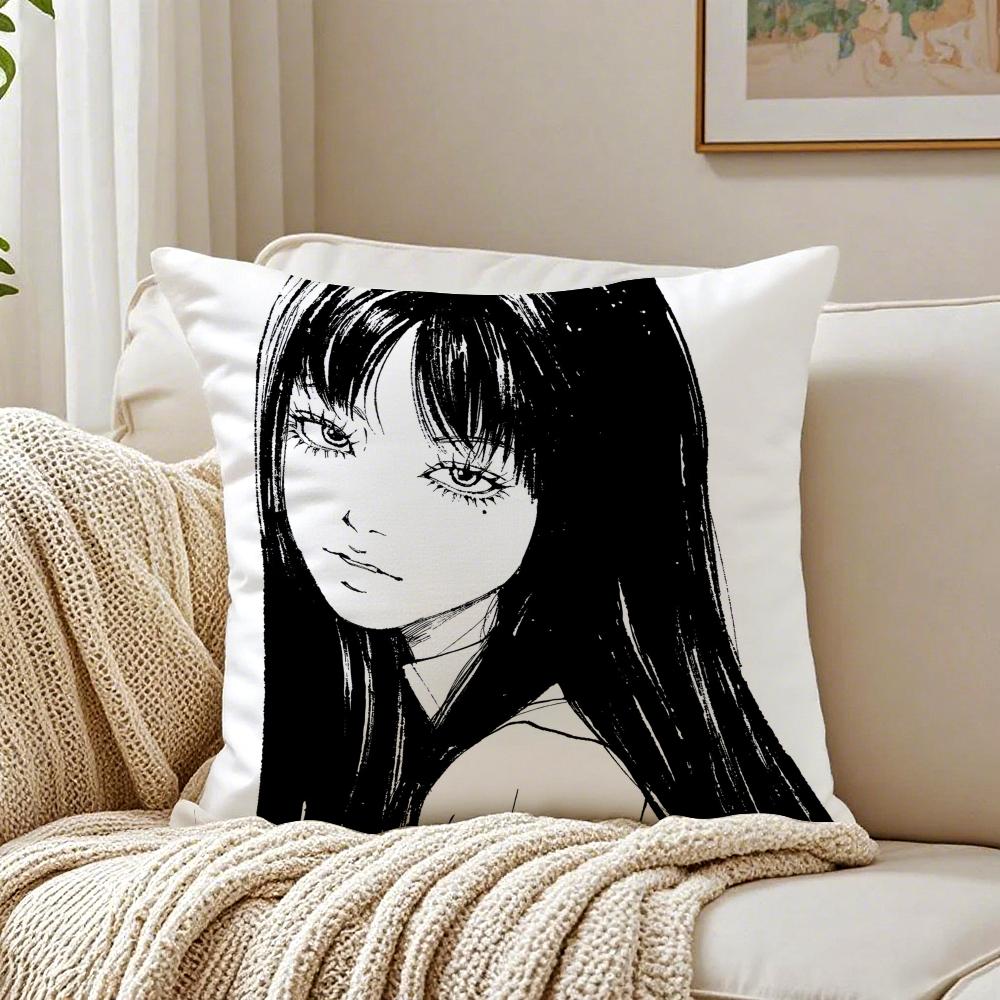 Creepy Japanese Manga TTomie Cushion Cover Pillowcase Antidustmite living Room Sofa Decor Cushion Room