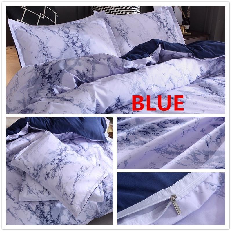 5Colors Duvet Cover Marble Bedding White Quilt Cover Marble Bed Comforter Bedding Queen Size with Pillowcase Set Luxury Bedroom