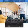 New Arrival Portable Dual Mic Inputs Audio Sound Mixer For Amplifier & Microphone Karaoke Ok Mixer