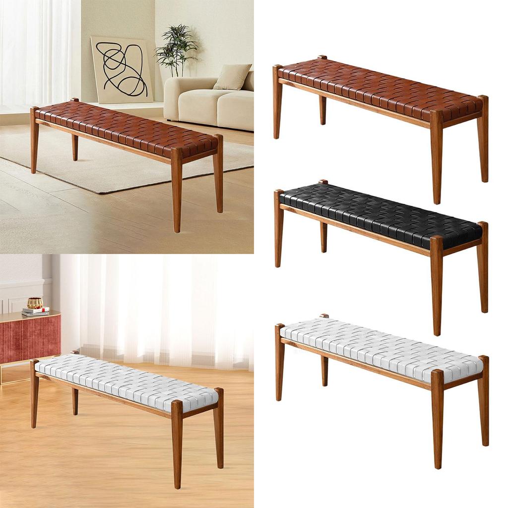 Bench Entryway Bench Furniture Decorative Rectangle Wood Bench Bedroom Bench for Dining Room Salon Studio Hallway Home