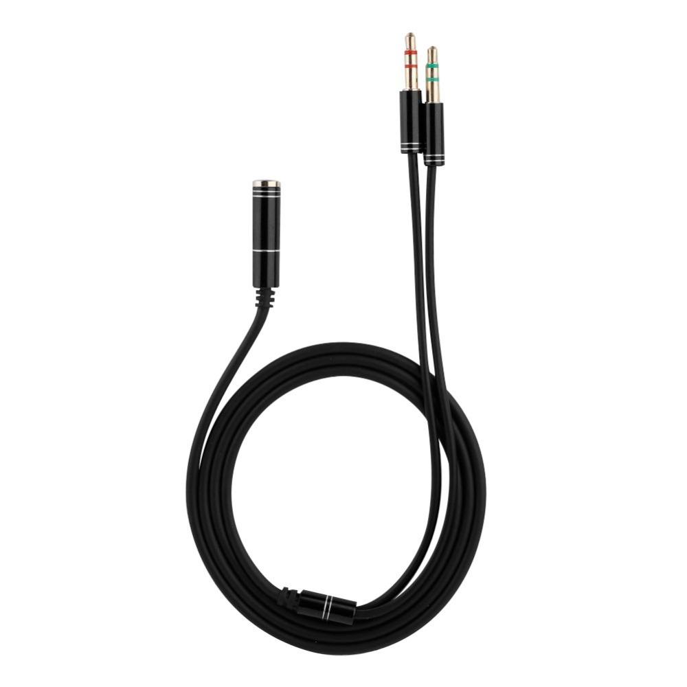 

Durable 3.5mm Headphone Splitter Low Loss Volume Control Audio Extension Cable 100CM Mic Earphone Adapter Conference Call