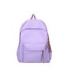 Schoolbag casual simple large capacity backpack ins style fashion Korean version solid color student schoolbag travel backpack