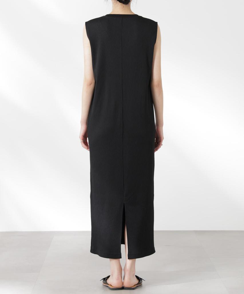 Nano Universe Henley Neck Dry Terry Size S Women's Dress, (010), Black, 669-5119325