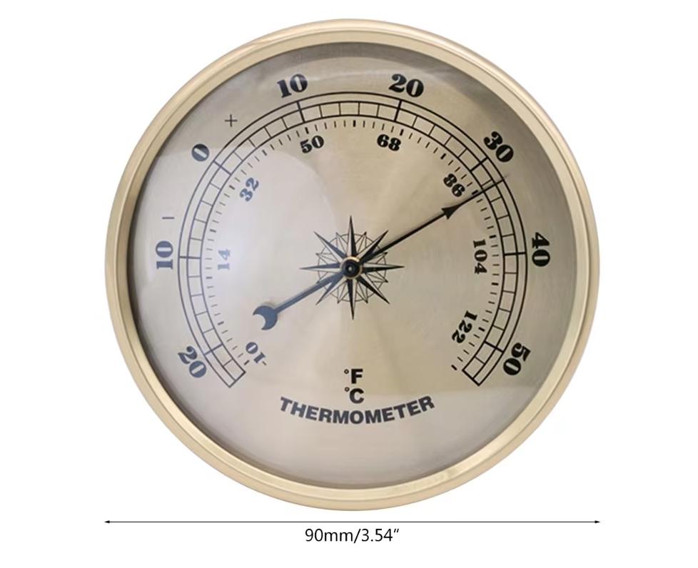 Wall Mounted Household Barometer 960-1060hPa Pressure Gauge Weather Station Metal Wall Hanging Barometer Thermometer  90mm