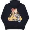 Palace Printed Hooded Pocket Sweatshirt Men sweatshirt Black SKELEDON-HOOD-BLACK-YELLOW