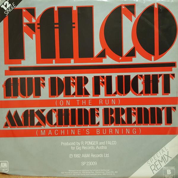 

12inch Record FALCO Auf Der Flucht On The Run Masch SP23009 AM Records 1982 Canada Dance Electronica Used