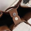 PU Leather Suede Tote Bag Solid Color Underarm Bag Waterproof Matte PU Handbag  Autumn and Winter