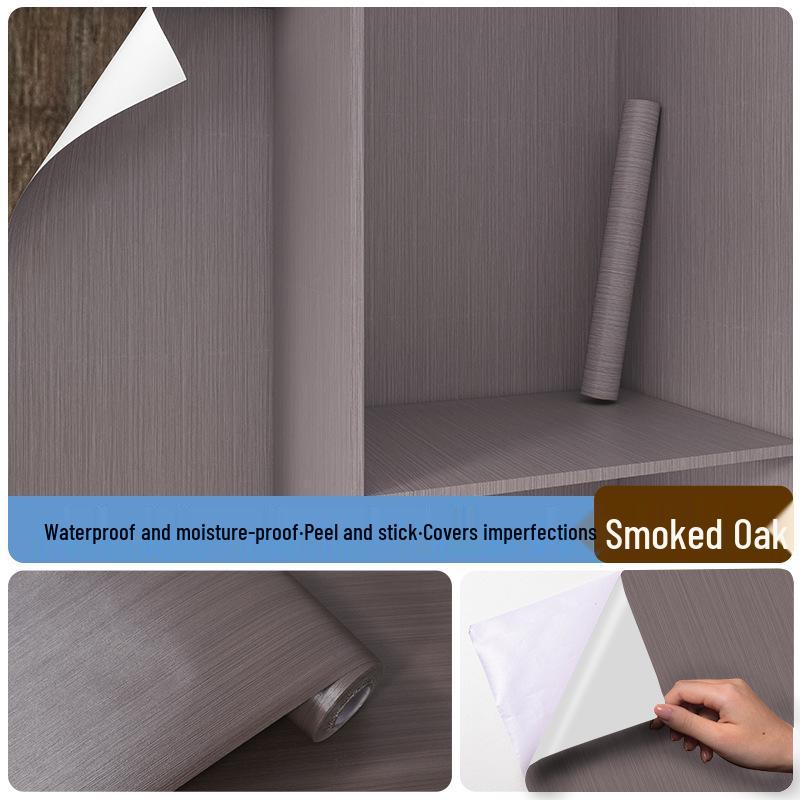 Folha Autoadesiva Espessa com Grão de Madeira: Adesivo de Madeira Falsa para Armários, Roupeiros, Portas, Mesas e Móveis