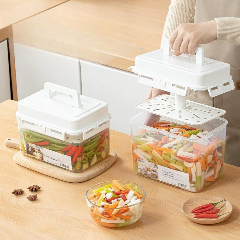 1pcs 5L Kimchi Press Storage Container Pickle Jar For Gherkin Sauerkraut Kimchi Storage Container And Fermentation Organization