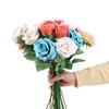 3Pcs Artificial Rose Flower Single Stem Fake Rose For Proposal Wedding Bouquet Home Party Table Centerpiece Decoration