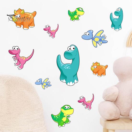 Easy to Apply Wall Graphics for Home Luminous Cartoon Dinosaur Sticker, Self-Adhesive Decorative Indoor And Outdoor Decorations Waterproof PVC Decals