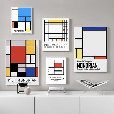 Nordic Abstract Piet Mondrian Geometric Wall Art Canvas Posters Painting and Prints Wall Pictures for Living Room Modern Decor