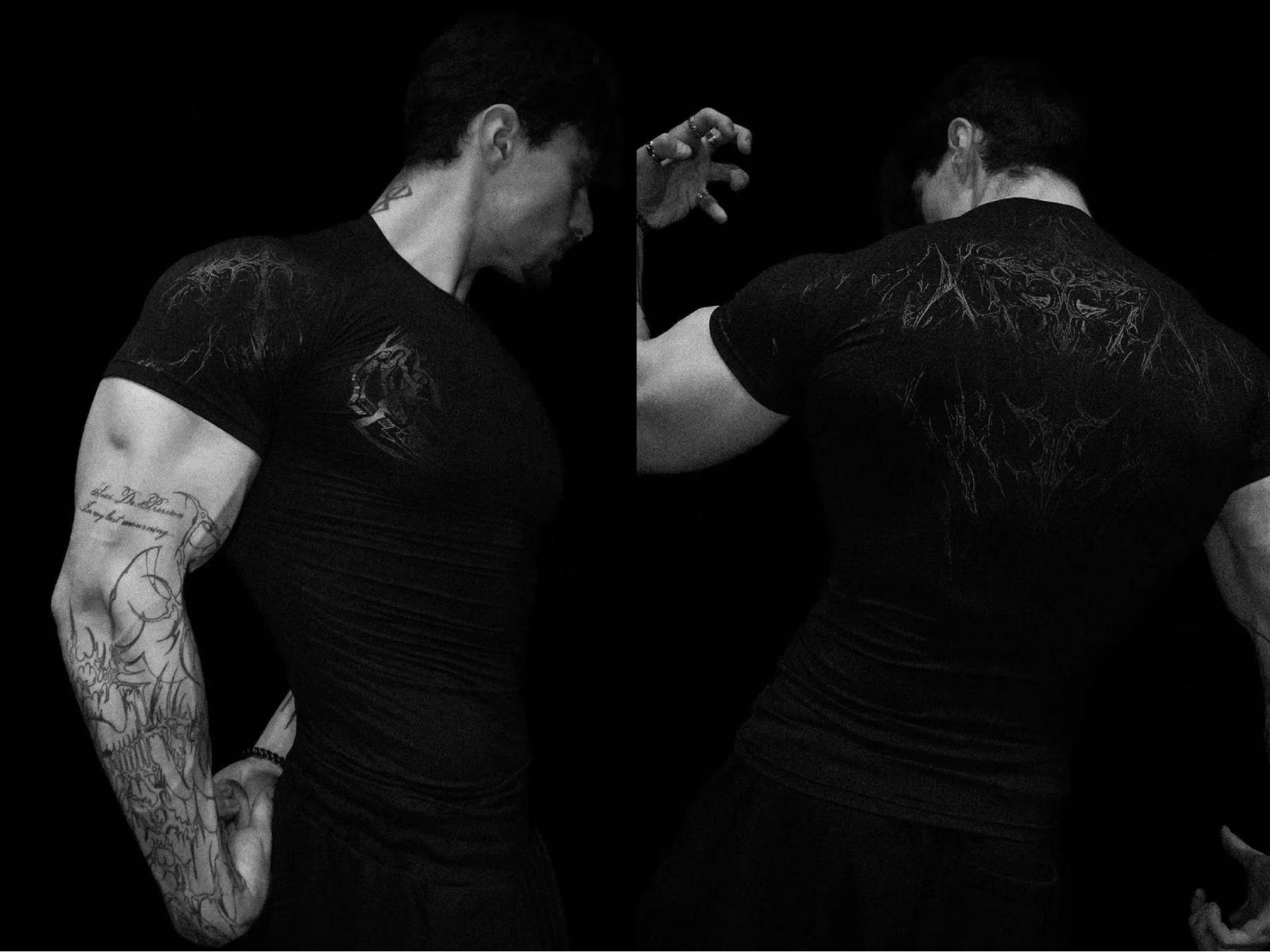 BreatheDivinity Herren Venom Drachentöter Schnelltrocknendes Sport-T-Shirt Small
