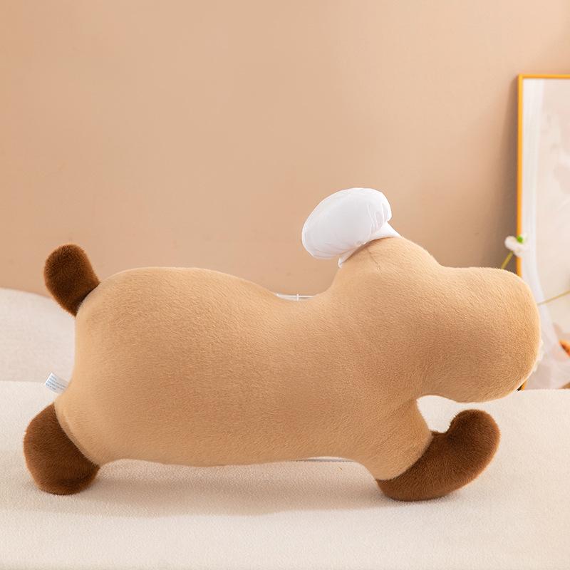 Creative Chef Baguette Dog Plush Pillow - Large Puppy Sleeping & Side Sleeper Pillow